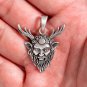 925 Sterling Silver Cernunnos Celtic Horned Fertility God Forest Deity Pagan Pendant