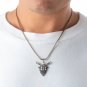 925 Sterling Silver Cernunnos Celtic Horned Fertility God Forest Deity Pagan Pendant