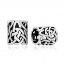 925 Sterling Silver Celtic Triquetra Cut Through Knot Pagan Beard Hair Dreadlocks Bead