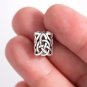925 Sterling Silver Celtic Triquetra Cut Through Knot Pagan Beard Hair Dreadlocks Bead