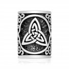 925 Sterling Silver Celtic Triquetra Knot Pagan Symbol Beard Hair Bead Dreadlocks