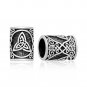 925 Sterling Silver Celtic Triquetra Knot Pagan Symbol Beard Hair Bead Dreadlocks