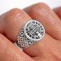 925 Sterling Silver Saint St Benedict Medal Cross Crucifix  Catholic Christian Ring