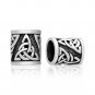 925 Sterling Silver Celtic Triquetra Trinity Knot Pagan Beard Hair Bead Dreadlocks