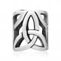 925 Sterling Silver Celtic Triquetra Symbol Cut Through Knot Beard Hair Dreadlocks Bead