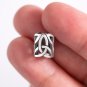 925 Sterling Silver Celtic Triquetra Symbol Cut Through Knot Beard Hair Dreadlocks Bead