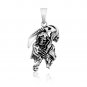 925 Sterling Silver Grim Reaper Scythe God of Death Skull Punk Gothic Pendant