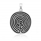 925 Sterling Silver Tintagel Cornwall Cornish Ancient Labyrinth Celtic Pagan Pendant