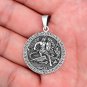925 Sterling Silver St Saint Michael Guardian Archangel Slaying Dragon Pendant