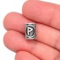 925 Sterling Silver Viking Norse Rune Futhark Wunjo Beard Hair Bead Dreadlocks