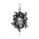 925 Sterling Silver Medusa Monster Gorgon Greek Mythology Mythical Pendant