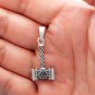 925 Sterling Silver Viking Valknut Thor Hammer Mjolnir Pagan Amulet Double-Faced Pendant