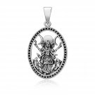 925 Sterling Silver Triple Moon Deity Goddess Witchcraft Wiccan Occult Pendant