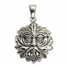 925 Sterling Silver Green Forest Man of the Woods Celtic Pagan Wicca Jewelry Pendant