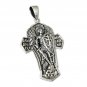 925 Sterling Silver Saint Michael Archangel Slaying Dragon Christian Cross Pendant