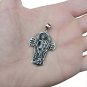 925 Sterling Silver Saint Michael Archangel Slaying Dragon Christian Cross Pendant