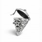 925 Sterling Silver Pentagram Pentacle Cone-Shaped Triquetra Wiccan Locket Pendant