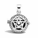 925 Sterling Silver Pentagram Pentacle Harmony Ball Cage Locket Sacred Pendant 925 Sterling Silver Pentagram Pentacle Harmony Ball Cage Locket Sacred Pendant