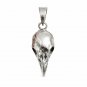 925 Sterling Silver Viking Raven Crow Gothic Skull Locket Pendant