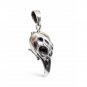 925 Sterling Silver Viking Raven Crow Gothic Skull Locket Pendant