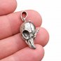 925 Sterling Silver Viking Raven Crow Gothic Skull Locket Pendant