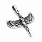 925 Sterling Silver Egypt Egyptian Goddess Isis Hathor Sekhmet Winged Charm Pendant