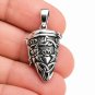 925 Sterling Silver Celtic Irish Claddagh Triquetra Locket Pendant