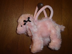 New Stuffable Plush Pink Poodle Purse