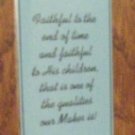 Faithful To The End Of Time