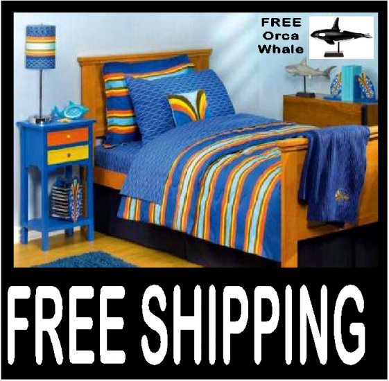 Child’s Visitation Surf Theme Bedroom Ensemble, Complete