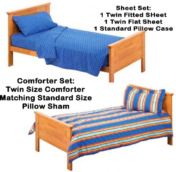 Child’s Visitation Surf Theme Bedroom Ensemble, Complete