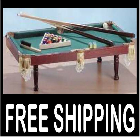 Tabletop Mini Pool Billiard Table Fully Playable and Detailed