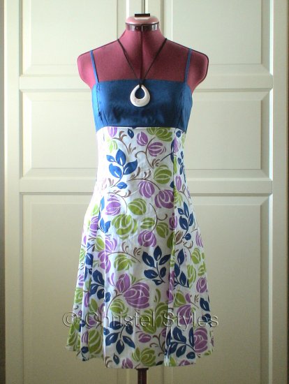 Floral Empire A-Line Spaghetti Summer Dress Size M (was $22)