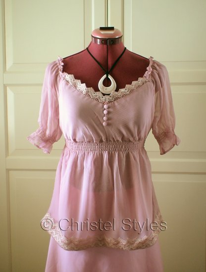 Pink Empire Baby Doll Lace Top Size S (was $18)