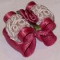Dog bow Ruffled Rose Lace - 7/8 Shih Tzu Yorkie Maltese