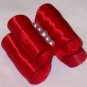 Dog bow- Red pearls - 7/8 Shih Tzu Yorkie Maltese