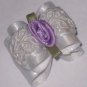Dog Bow- White ruffled lace - 7/8 Shih Tzu Yorkie Maltese