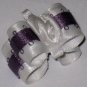 Dog bow- Lavender and white - 5/8 Shih Tzu Yorkie Maltese