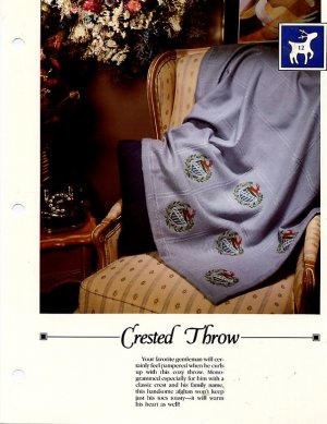 Crested Throw - Vanessa Ann - Christmas in Cross Stitch Chart