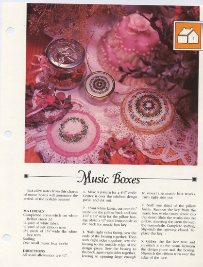 Music Boxes - Vanessa Ann - Christmas in Cross Stitch Chart