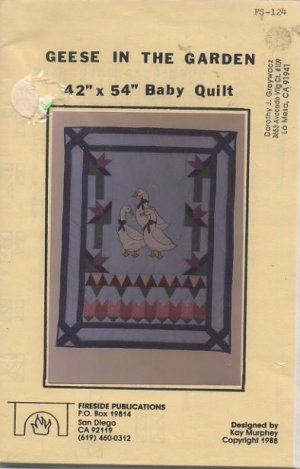 Geese in the Garden Baby Quilt Pattern 42" x 54"