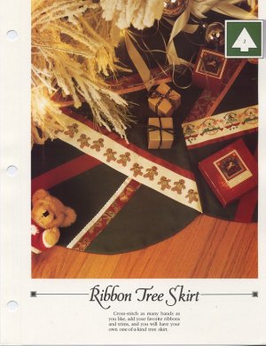 Ribbon Tree Skirt -Vanessa Ann-Christmas in CrossStitch Chart