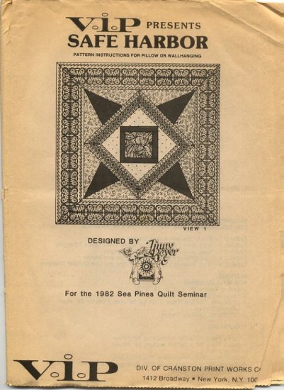VIP Presents Safe Harbor Quilting Pattern by Jimmy Beyer