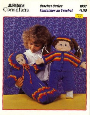Crochet Cuties - Patons Doll Clothes Patterns Book 1037