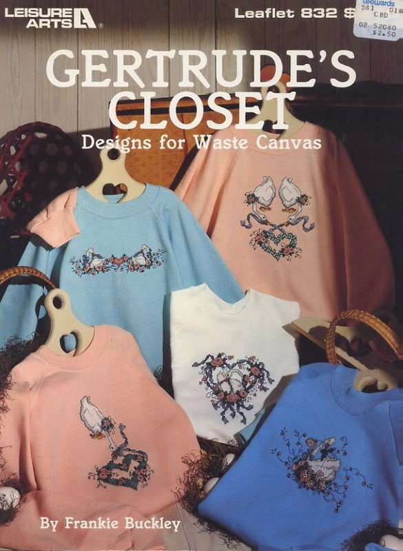 Gertrude's Closet Designs for Waste Canvas - Cross Stitch Leisure Arts Leaflet 832