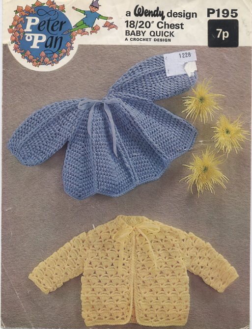 Peter Pan Crochet Matinee Coats - A Wendy Design P195
