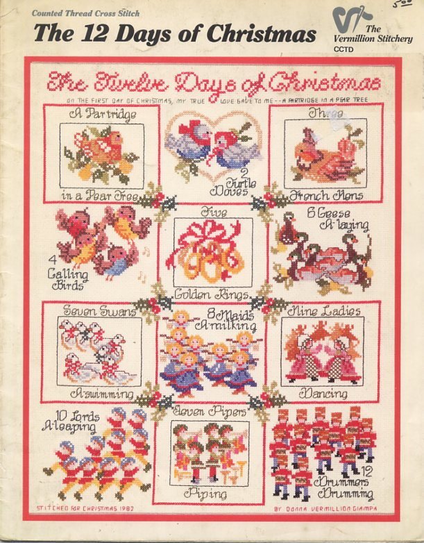 The 12 Days of Christmas - The Vermillion Stitchery Cross ...