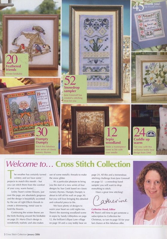 Cross Stitch Collection UK Magazine Issue 126 Jan 2006