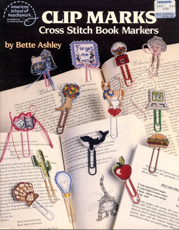 Clip Marks Cross Stitch Book Markers - American School of Needlework Book #3542
