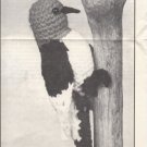 Annie's Pattern Club Birds of a Feather Songbird Series Redheaded Woodpecker Crochet Pattern 87H04